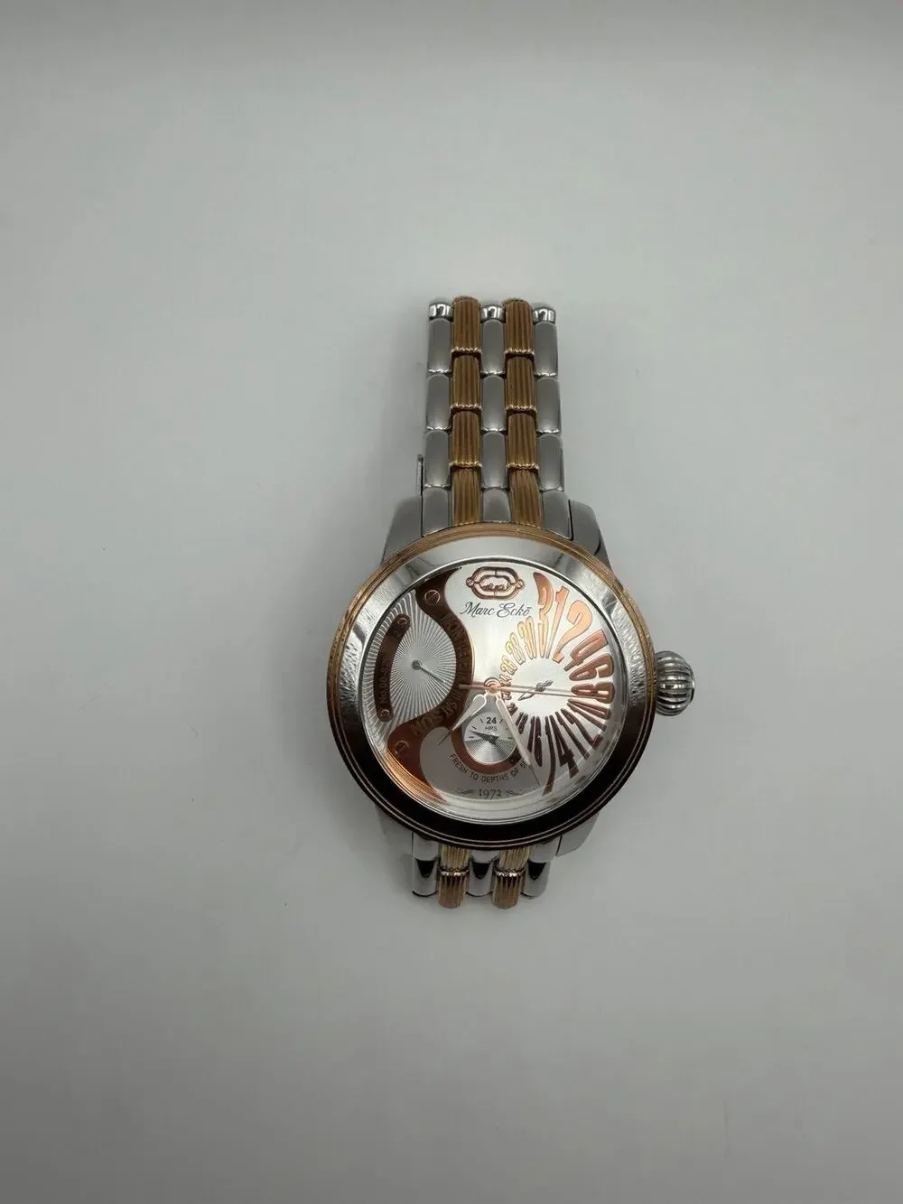 Marc Ecko Mens Watch Two-Tone Rose Gold Working